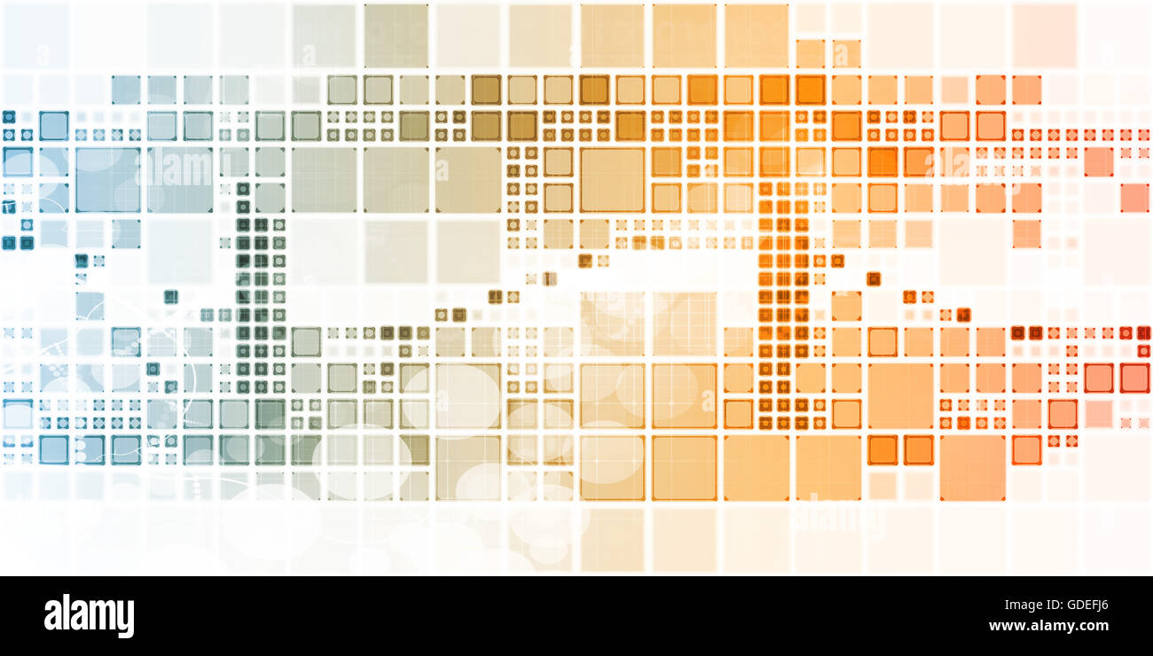 Website-Hintergrund mit Cube Plätzen und farbenfrohe Kunst Stockfoto