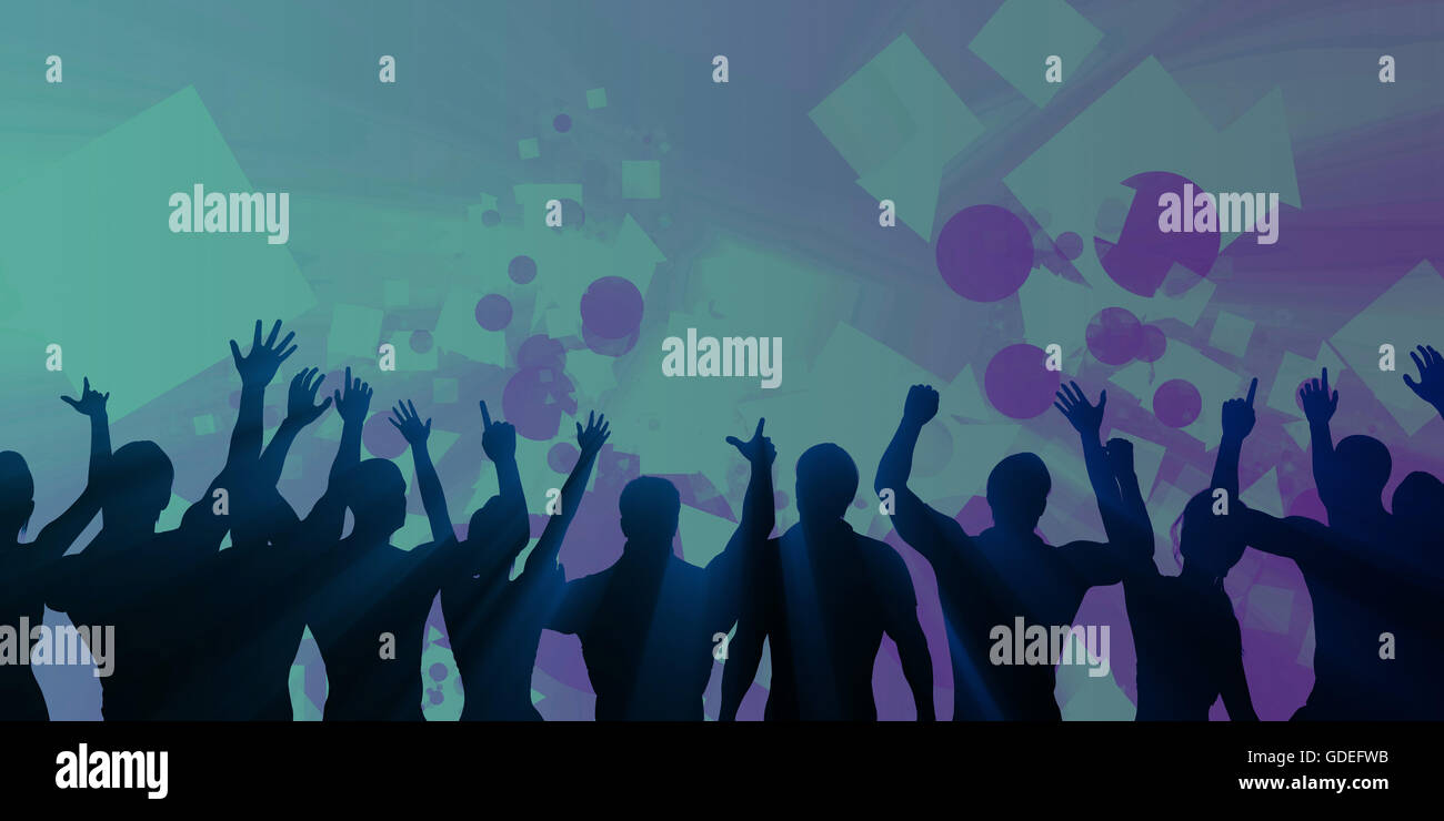 Musikerlebnis mit Sound Equalizer Beats und Rhythmus Stockfoto