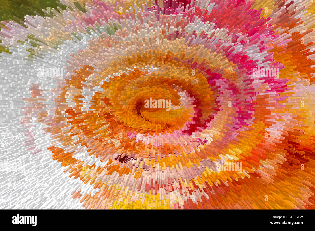 Rosa und bunten Pastell quadratisches Muster abstrakte Dimension Hintergrund Stockfoto