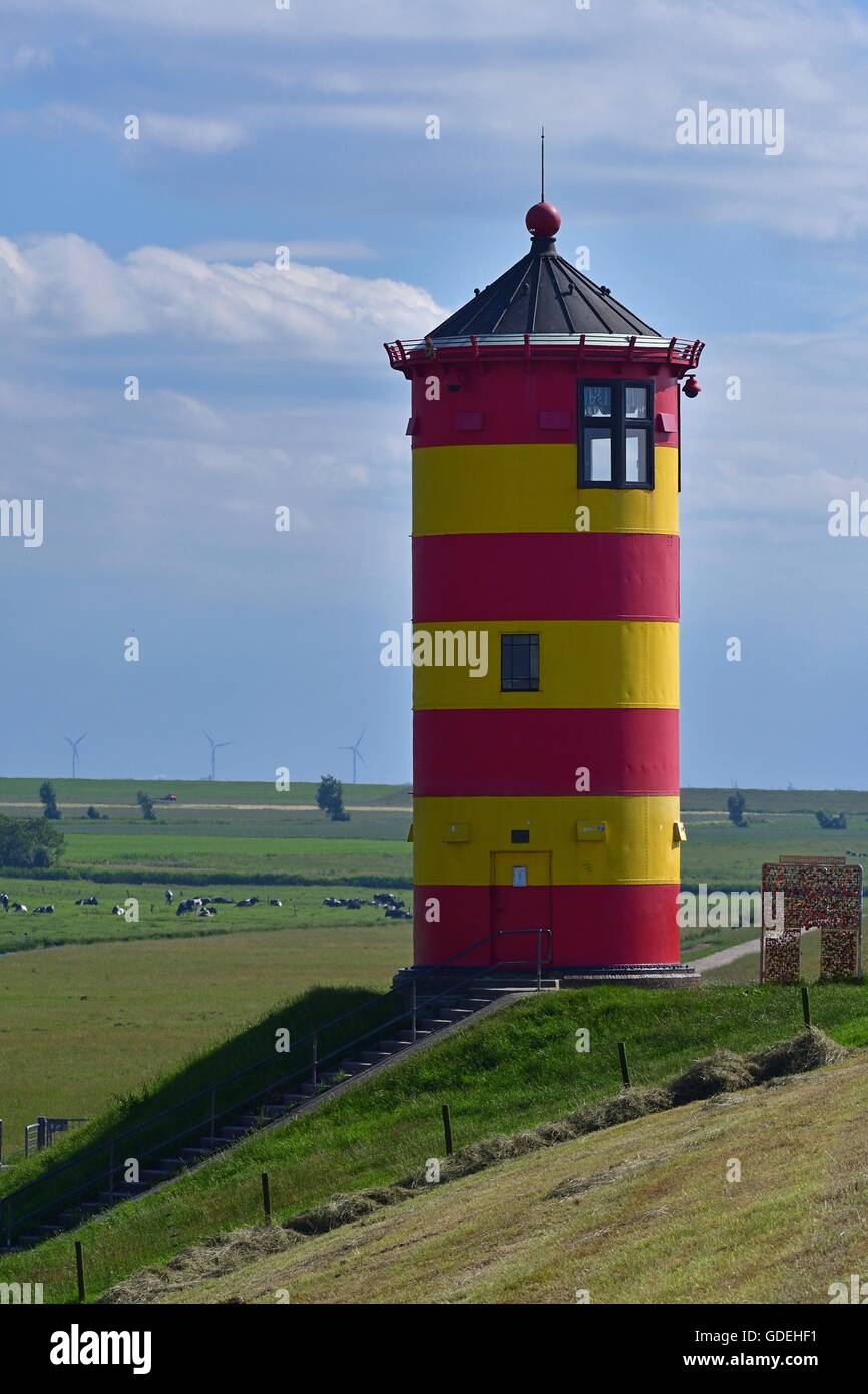 Pilsum Leuchtturm, Niedersachsen, Deutschland Stockfoto