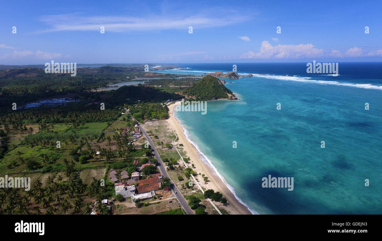 Strand von Kuta, Lombok, Indonesien Stockfoto