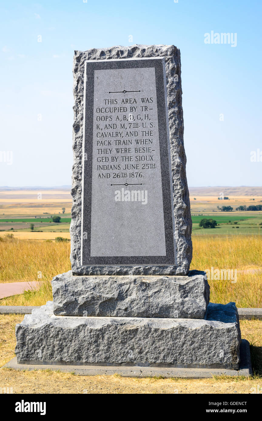 Little Bighorn Battlefield Nationalmonument Stockfoto