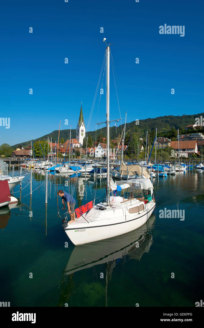 Marina von Sipplingen, Bodensee, Baden-Württemberg, Deutschland Stockfoto