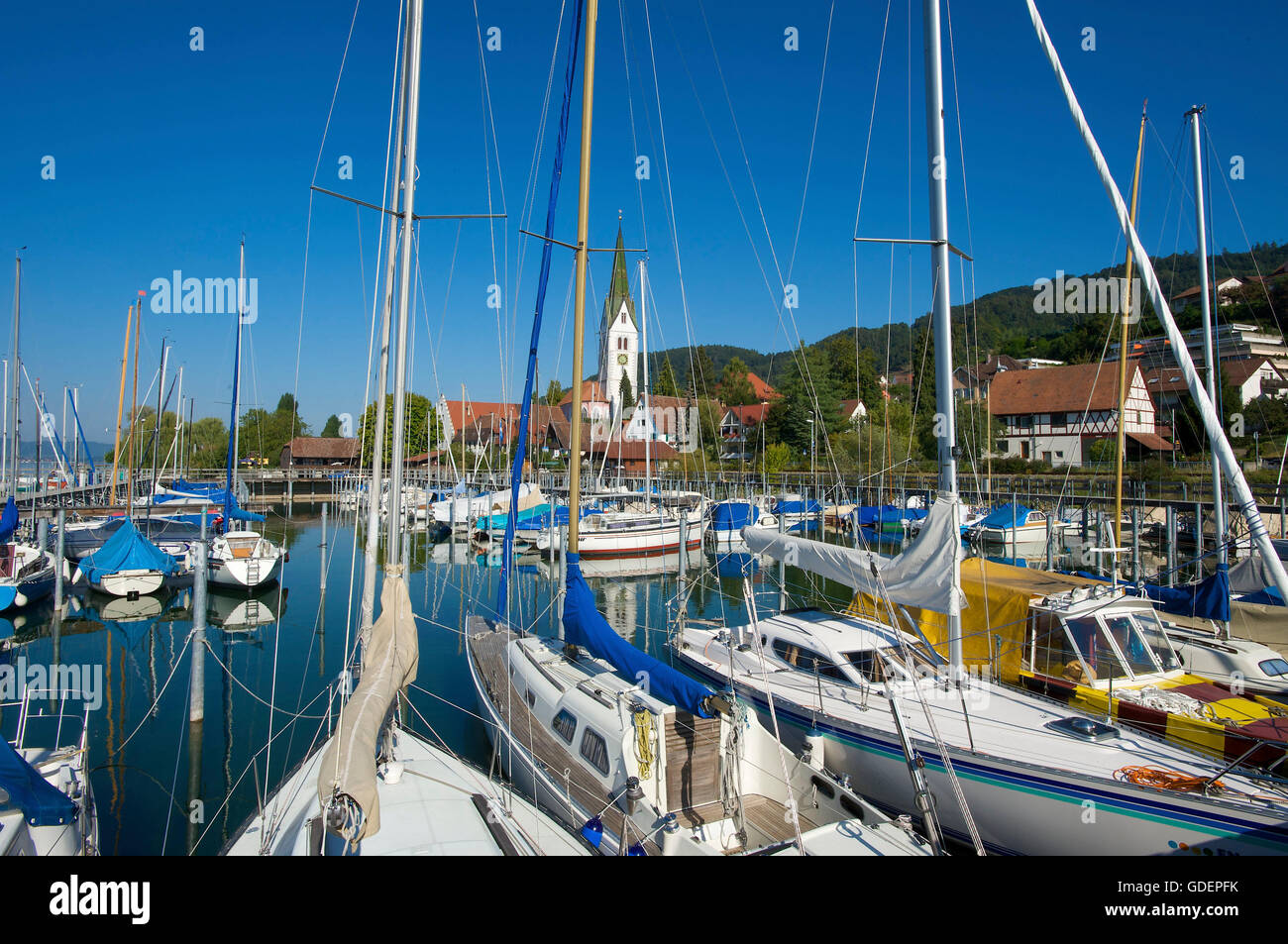 Marina von Sipplingen, Bodensee, Baden-Württemberg, Deutschland Stockfoto
