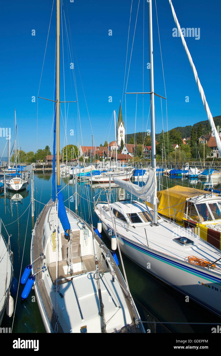 Marina von Sipplingen, Bodensee, Baden-Württemberg, Deutschland Stockfoto