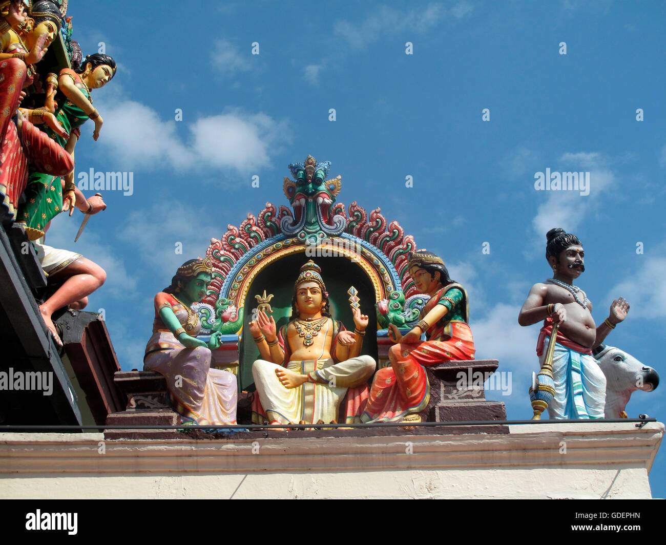 Sri Mariamman Temple, Chinatown, Singapur Stockfoto