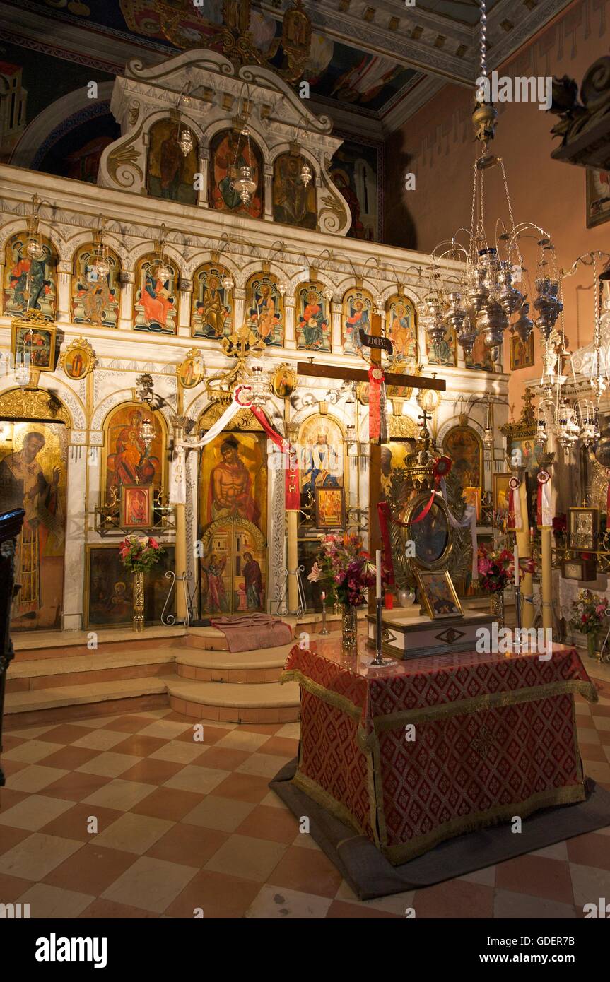 Kloster Panagia Theotokos Tis Paleokastritsas, Paleokastritsa, Korfu, Ionische Inseln, Griechenland Stockfoto