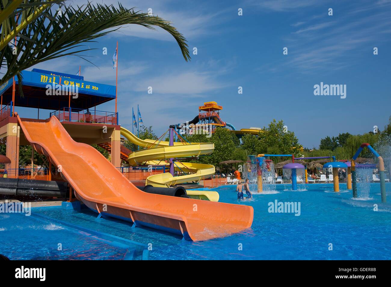 Aqua Park, Agios Ioannis, Corfu, Ionische Inseln, Griechenland Stockfoto