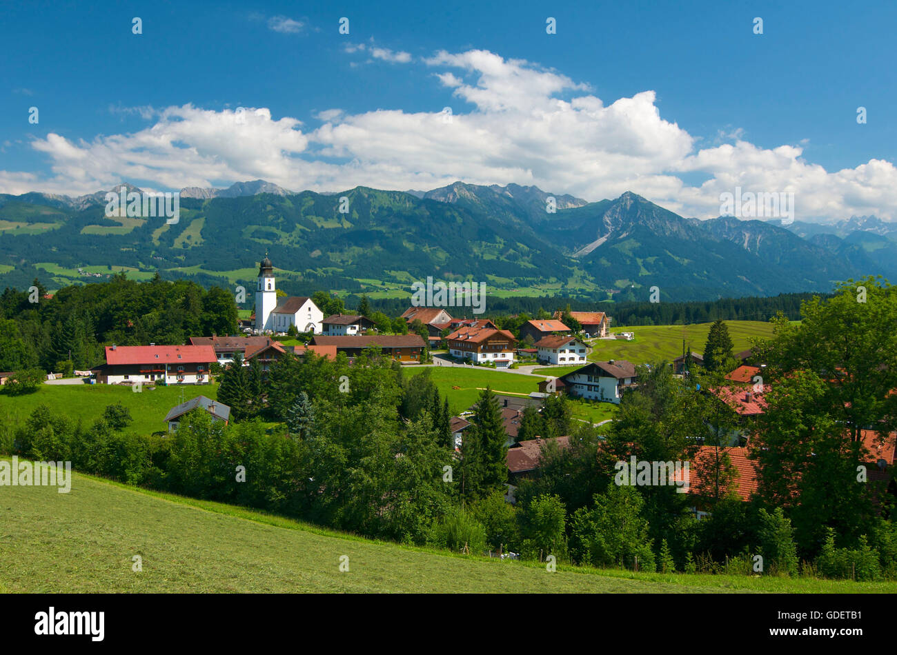 Ofterschwang, Allgäu, Bayern, Deutschland Stockfoto