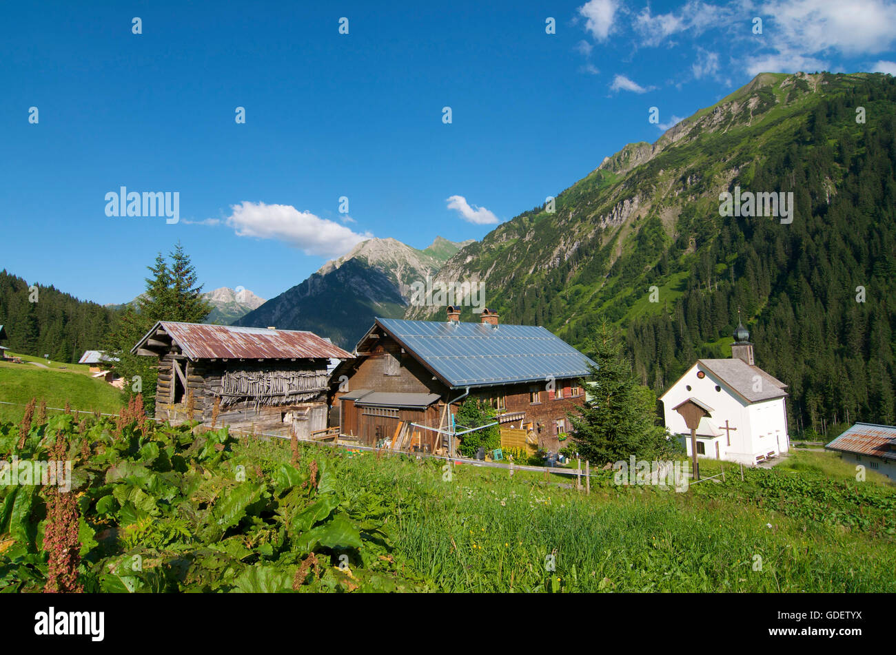 Kleinwalsertal-Tal, Allgäu, Vorarlberg, Österreich Stockfoto