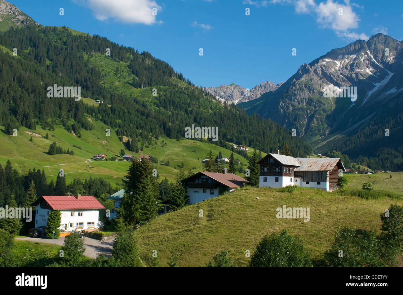 Kleinwalsertal-Tal, Allgäu, Vorarlberg, Österreich Stockfoto