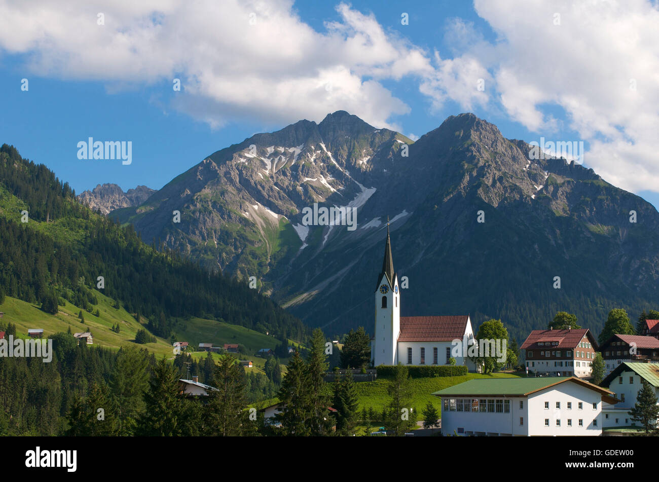 Hirschegg, Kleinwalsertal Tal, Allgäu, Vorarlberg, Österreich Stockfoto