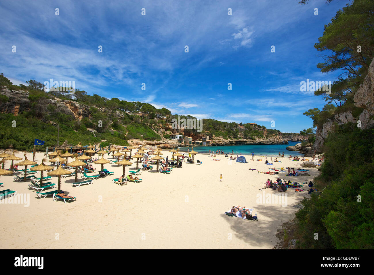 Cala Llombarts, Mallorca, Balearen, Spanien Stockfoto