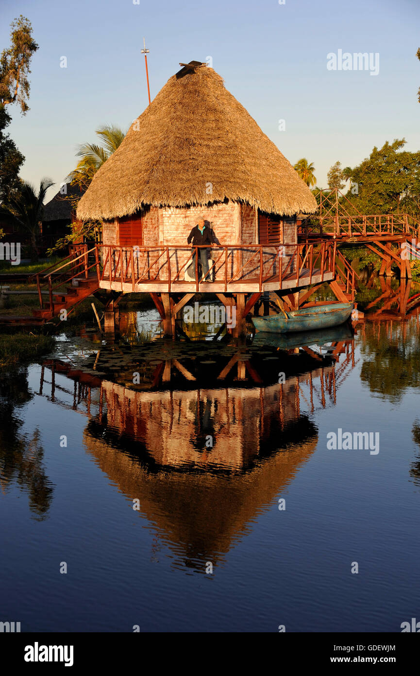Hotel Villa Guama, Parque National de Zapata, Kuba / Zapata Nationalpark Stockfoto