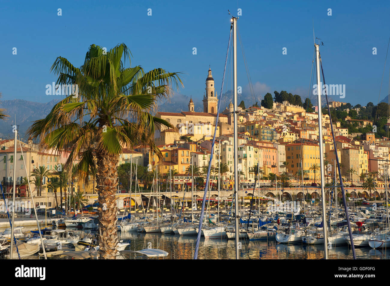 Marina, Menton, Côte d? Azur, Frankreich Stockfoto