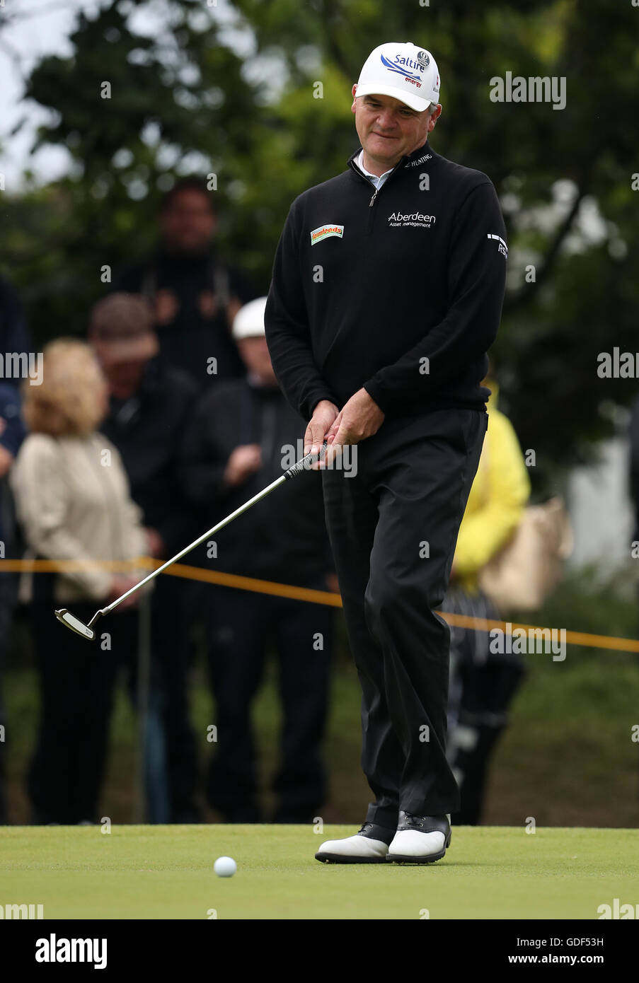 Schottlands Paul Lawrie tagsüber zwei von The Open Championship 2016 im Royal Troon Golf Club, South Ayrshire. Stockfoto