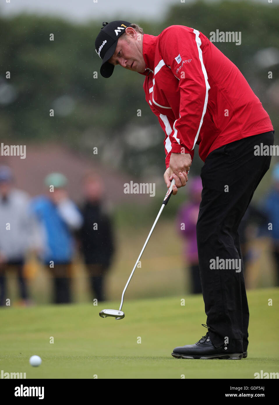 Wales' Jamie Donaldson tagsüber zwei von The Open Championship 2016 im Royal Troon Golf Club, South Ayrshire. Stockfoto