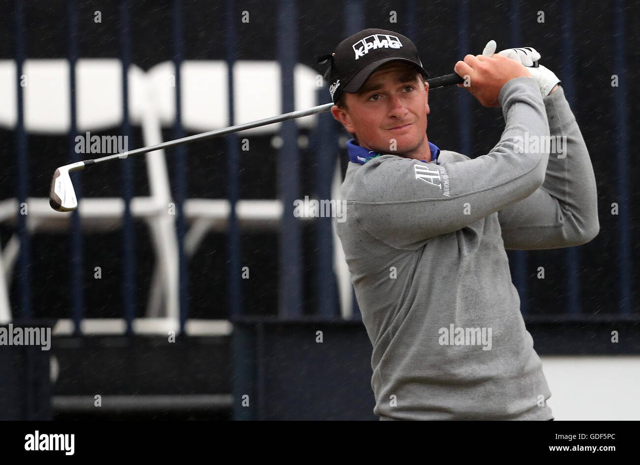 Irlands Paul Dunne tagsüber zwei von The Open Championship 2016 im Royal Troon Golf Club, South Ayrshire. Stockfoto