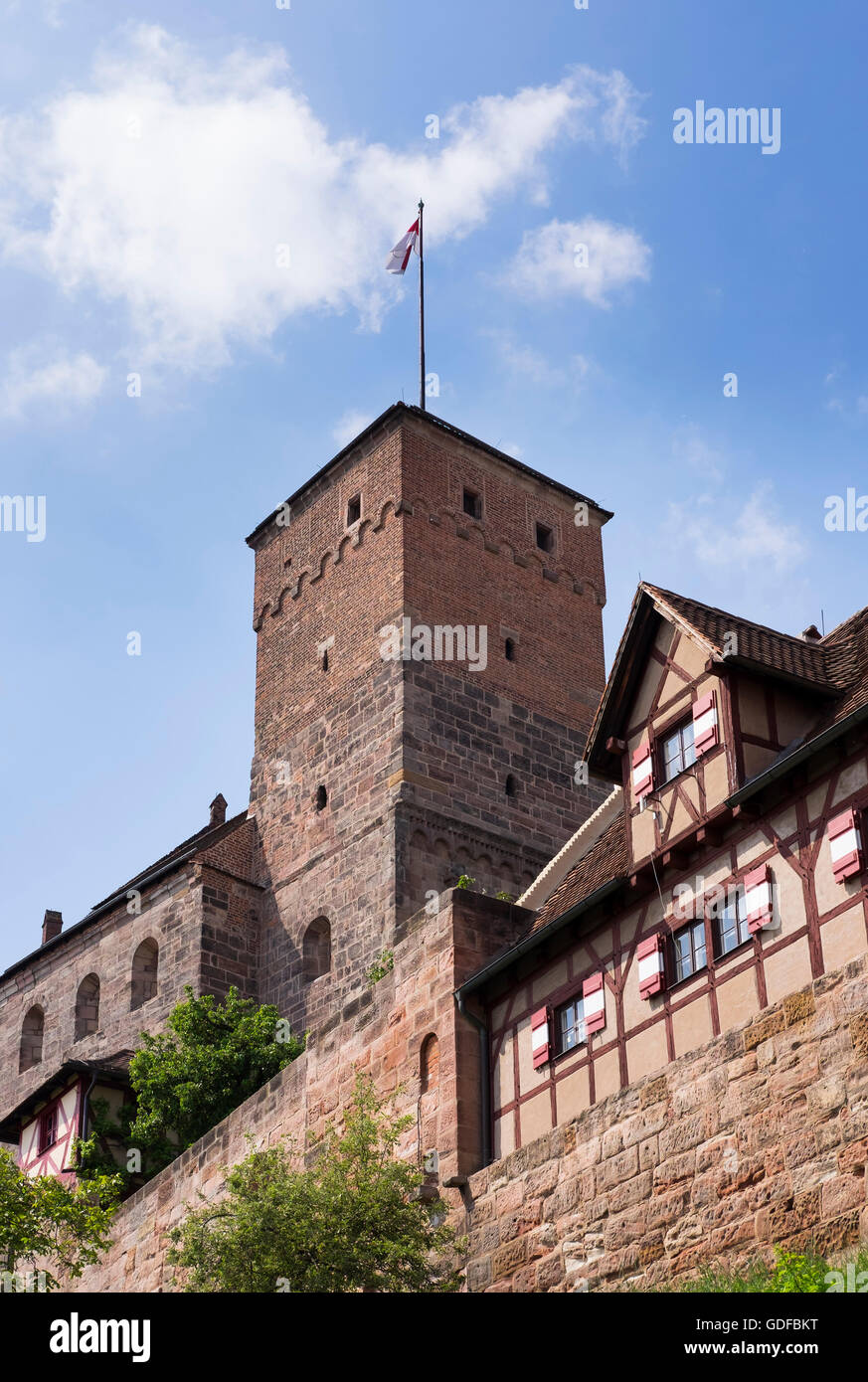 Heidenturm der Kaiserburg, Nürnberg, Mittelfranken, Franken, Bayern, Deutschland Stockfoto