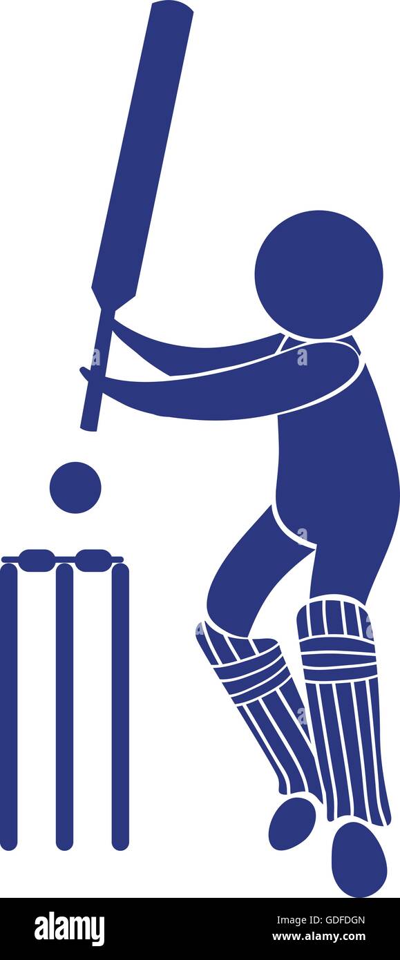 Sport-Icon-Design für Cricket-illustration Stock Vektor