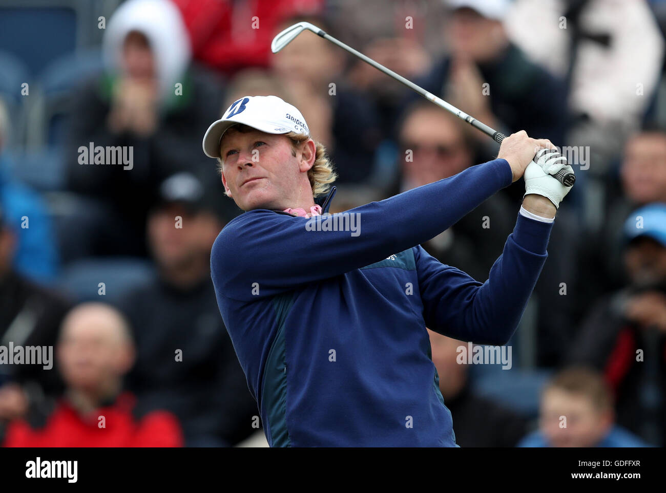 Brandt Snedeker der USA schlägt am dritten Tag der Open Championship 2016 im Royal Troon Golf Club, South Ayrshire, ab. DRÜCKEN SIE VERBANDSFOTO. Bilddatum: Samstag, 16. Juli 2016. Siehe PA Geschichte GOLF Open. Bildnachweis sollte lauten: David Davies/PA Wire. Stockfoto
