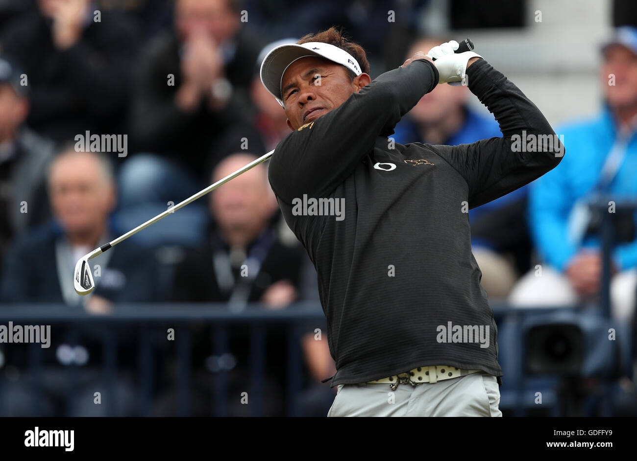 Thailands Thongchai Jaidee schlägt am dritten Tag der Open Championship 2016 im Royal Troon Golf Club, South Ayrshire, ab. DRÜCKEN SIE VERBANDSFOTO. Bilddatum: Samstag, 16. Juli 2016. Siehe PA Geschichte GOLF Open. Bildnachweis sollte lauten: David Davies/PA Wire. Stockfoto