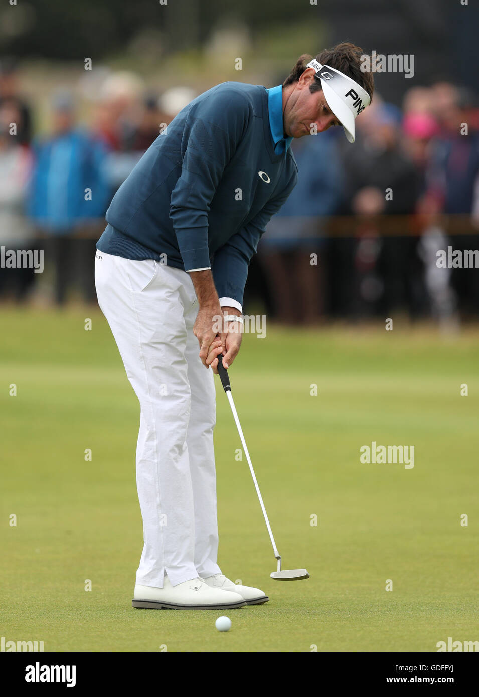 USAS Bubba Watson putts auf dem Grün während Tag drei der The Open Championship 2016 im Royal Troon Golf Club, South Ayrshire. PRESSEVERBAND Foto. Bild Datum: Samstag, 16. Juli 2016. Vgl. PA Geschichte GOLF Open. Bildnachweis sollte lauten: David Davies/PA Wire. Einschränkungen: Nur zur redaktionellen Verwendung. Keine kommerzielle Nutzung. Standbild-Gebrauch bestimmt. Die Open Championship Logo und klare Verbindung zu The Open Website (TheOpen.com) auf Website-Veröffentlichung enthalten sein. Rufen Sie + 44 (0) 1158 447447 für weitere Informationen. Stockfoto