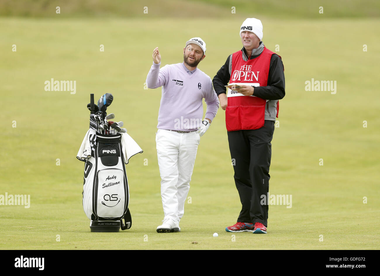Englands Andy Sullivan auf dem vierten Fairway tagsüber drei von The Open Championship 2016 im Royal Troon Golf Club, South Ayrshire. PRESSEVERBAND Foto. Bild Datum: Samstag, 16. Juli 2016. Vgl. PA Geschichte GOLF Open. Bildnachweis sollte lauten: Danny Lawson/PA Wire. Einschränkungen: Nur zur redaktionellen Verwendung. Keine kommerzielle Nutzung. Standbild-Gebrauch bestimmt. Die Open Championship Logo und klare Verbindung zu The Open Website (TheOpen.com) auf Website-Veröffentlichung enthalten sein. Rufen Sie + 44 (0) 1158 447447 für weitere Informationen. Stockfoto