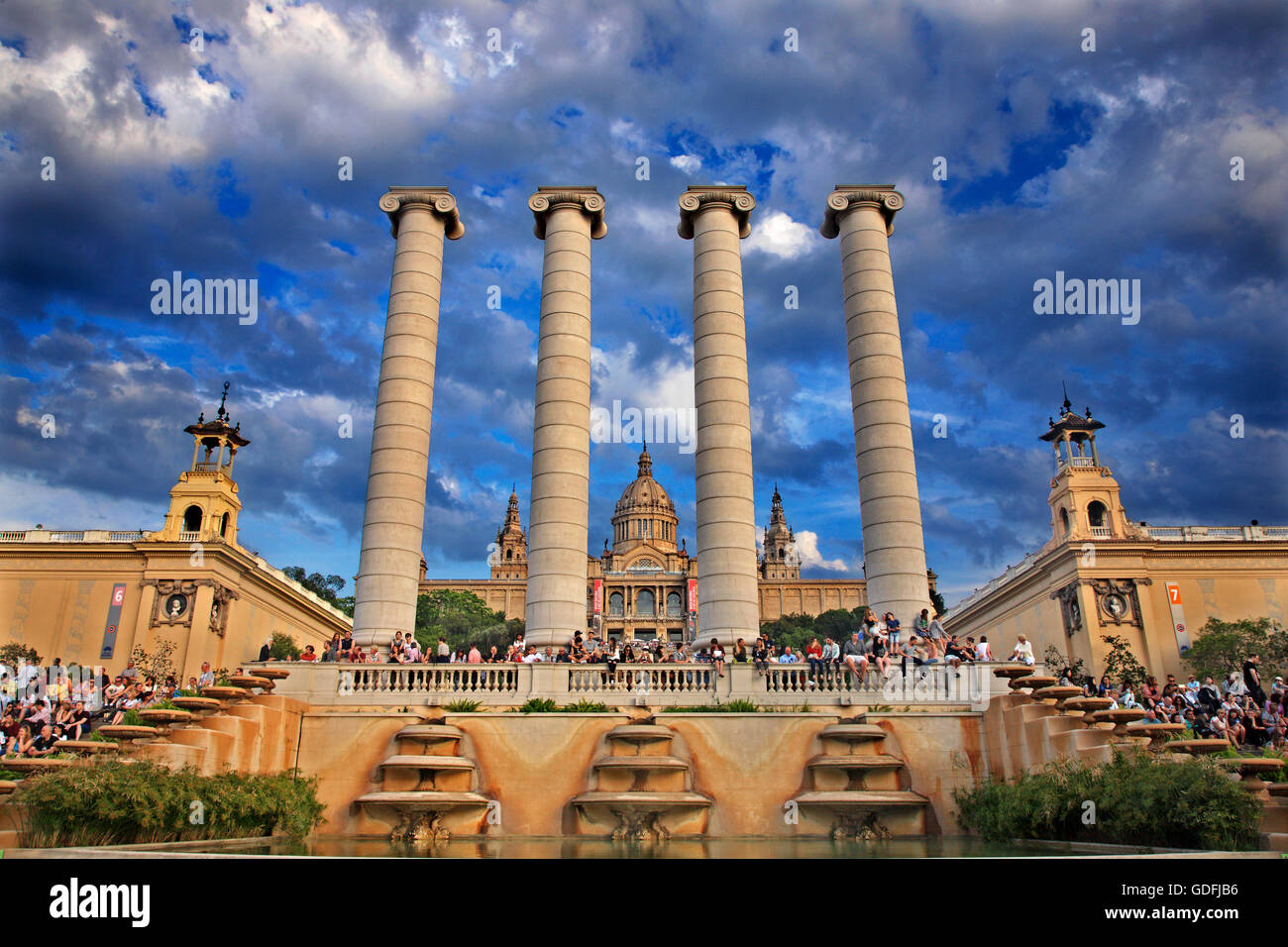 Der Palau Nacional (Museu Nacional d ' Art de Catalunya), Barcelona, Katalonien, Spanien. Stockfoto