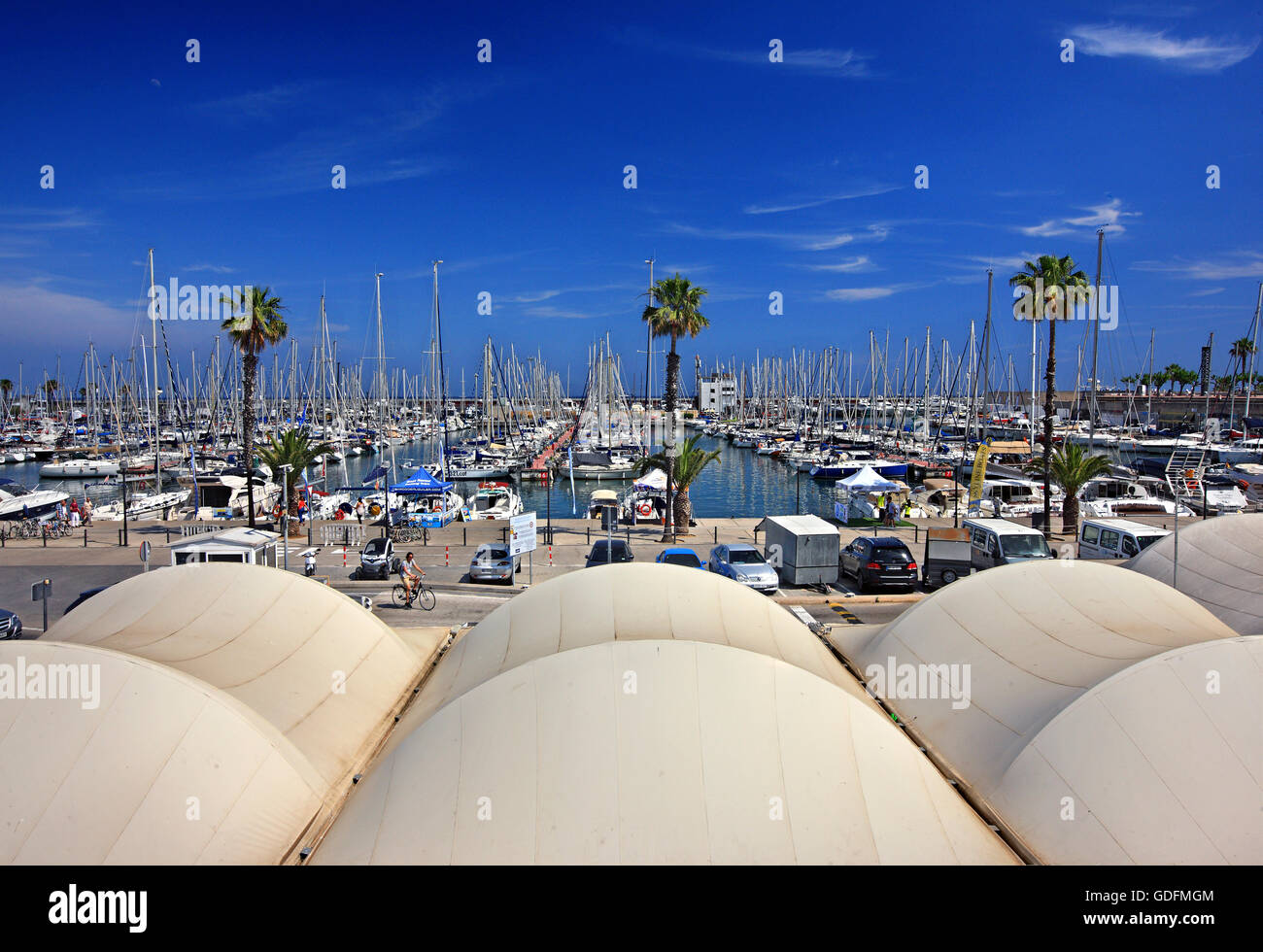 Der Port Olimpic, Barcelona, Katalonien, Spanien. Stockfoto