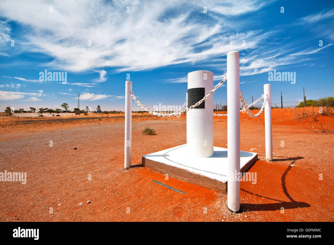 Cameron Ecke Marker, wo die drei Queensland, New South Wales und South Australia Staaten, gerecht zu werden. Stockfoto