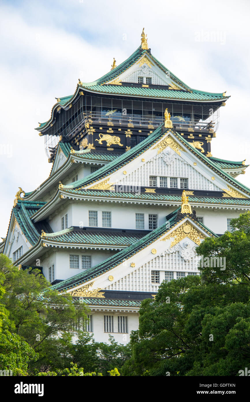 Burg von Osaka. Stockfoto