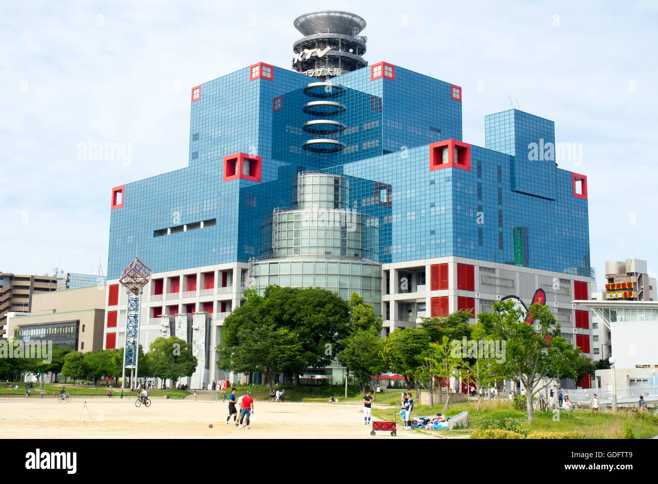 Der Sitz des Kansai Telecasting Corporation, Osaka. Stockfoto