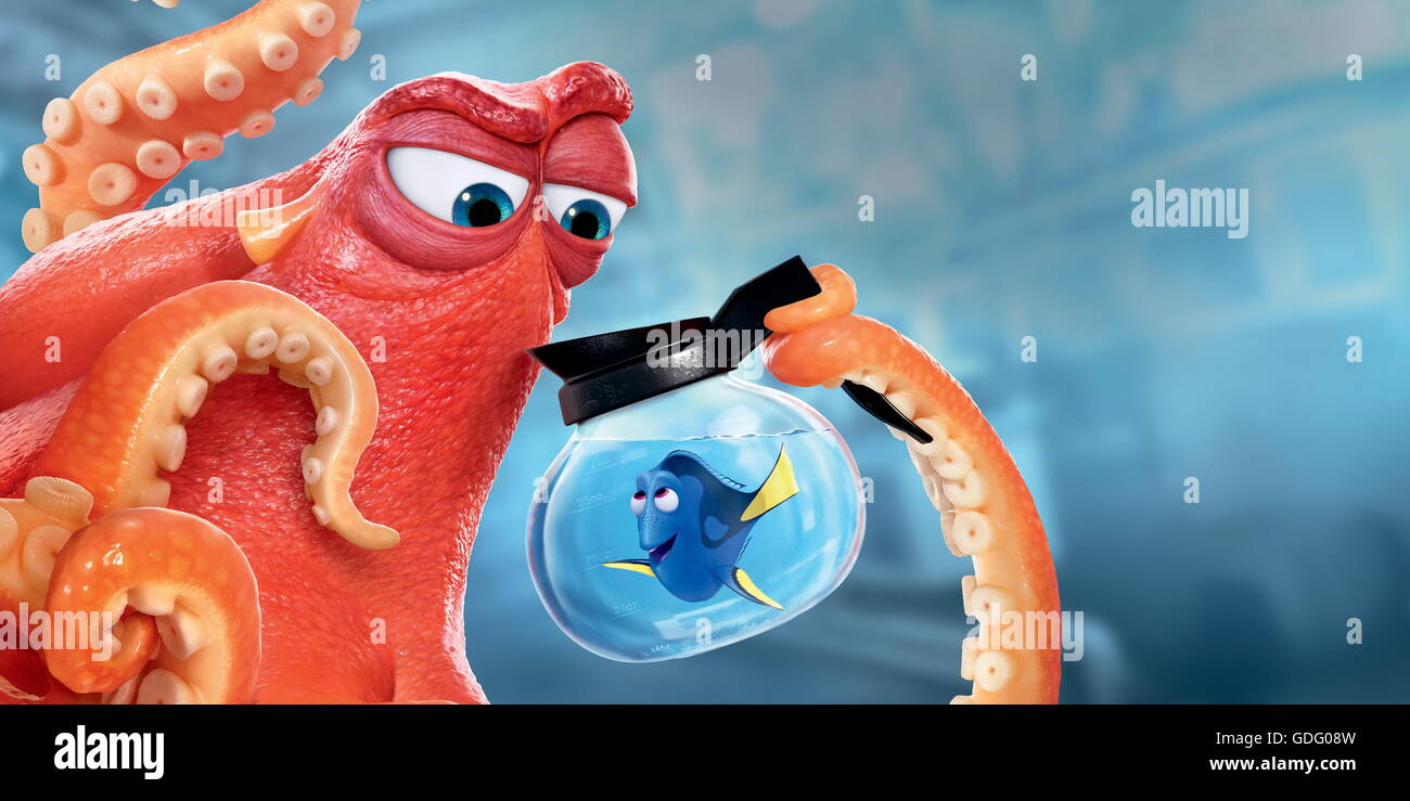 Erscheinungsdatum: 17. Juni 2016 Titel: Suche nach Dory STUDIO: Pixar Animation DIRECTOR: Andrew Stanton, Angus MacLane PLOT: freundlich aber vergesslich blue Tang Fisch vereint mit ihren lieben und jeder lernt ein paar Dinge über die wahre Bedeutung der Familie auf dem Weg. Darsteller: Ellen DeGeneres, Albert Brooks, Ed O'Neill (Credit: C Pixar/Unterhaltung Bilder /) Stockfoto