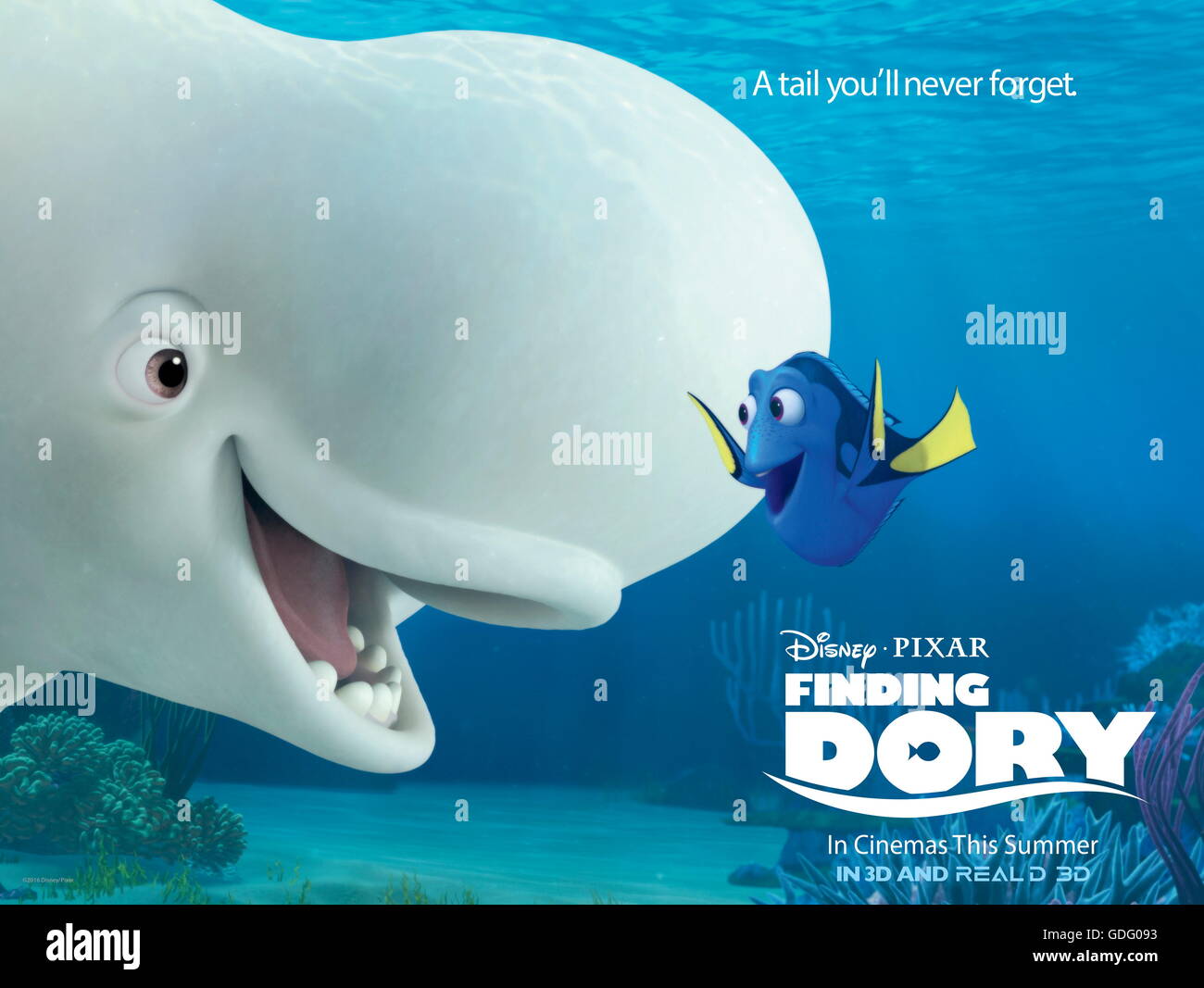 Erscheinungsdatum: 17. Juni 2016 Titel: Suche nach Dory STUDIO: Pixar Animation DIRECTOR: Andrew Stanton, Angus MacLane PLOT: freundlich aber vergesslich blue Tang Fisch vereint mit ihren lieben und jeder lernt ein paar Dinge über die wahre Bedeutung der Familie auf dem Weg. Darsteller: Ellen DeGeneres, Albert Brooks, Ed O'Neill (Credit: C Pixar/Unterhaltung Bilder /) Stockfoto