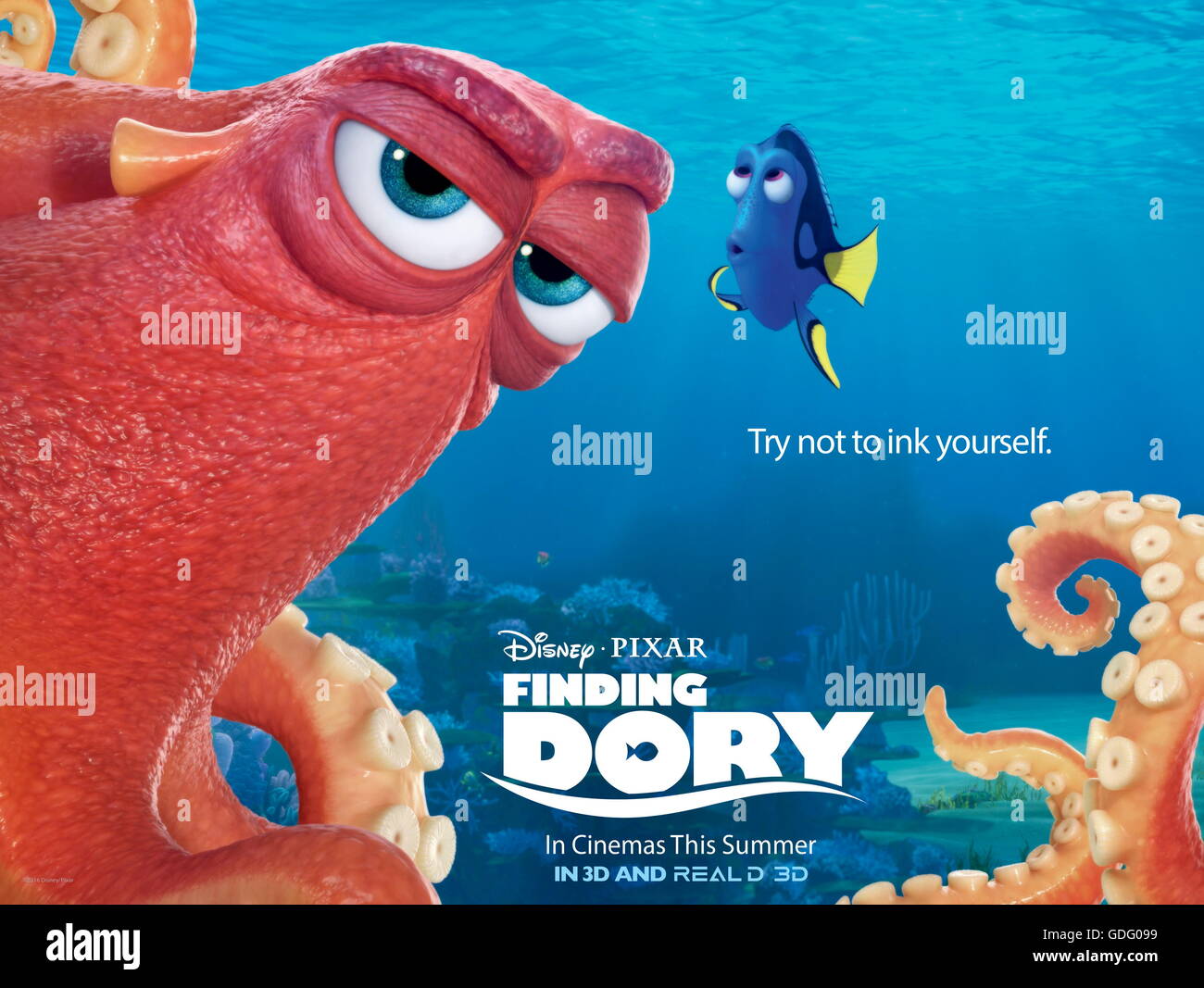 Erscheinungsdatum: 17. Juni 2016 Titel: Suche nach Dory STUDIO: Pixar Animation DIRECTOR: Andrew Stanton, Angus MacLane PLOT: freundlich aber vergesslich blue Tang Fisch vereint mit ihren lieben und jeder lernt ein paar Dinge über die wahre Bedeutung der Familie auf dem Weg. Darsteller: Ellen DeGeneres, Albert Brooks, Ed O'Neill (Credit: C Pixar/Unterhaltung Bilder /) Stockfoto