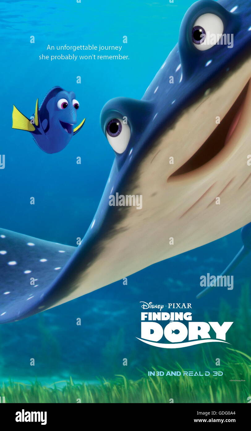 Erscheinungsdatum: 17. Juni 2016 Titel: Suche nach Dory STUDIO: Pixar Animation DIRECTOR: Andrew Stanton, Angus MacLane PLOT: freundlich aber vergesslich blue Tang Fisch vereint mit ihren lieben und jeder lernt ein paar Dinge über die wahre Bedeutung der Familie auf dem Weg. Darsteller: Ellen DeGeneres, Albert Brooks, Ed O'Neill (Credit: C Pixar/Unterhaltung Bilder /) Stockfoto