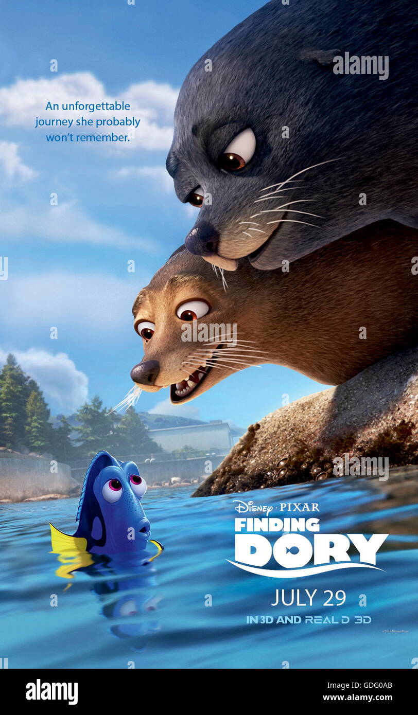 Erscheinungsdatum: 17. Juni 2016 Titel: Suche nach Dory STUDIO: Pixar Animation DIRECTOR: Andrew Stanton, Angus MacLane PLOT: freundlich aber vergesslich blue Tang Fisch vereint mit ihren lieben und jeder lernt ein paar Dinge über die wahre Bedeutung der Familie auf dem Weg. Darsteller: Ellen DeGeneres, Albert Brooks, Ed O'Neill (Credit: C Pixar/Unterhaltung Bilder /) Stockfoto