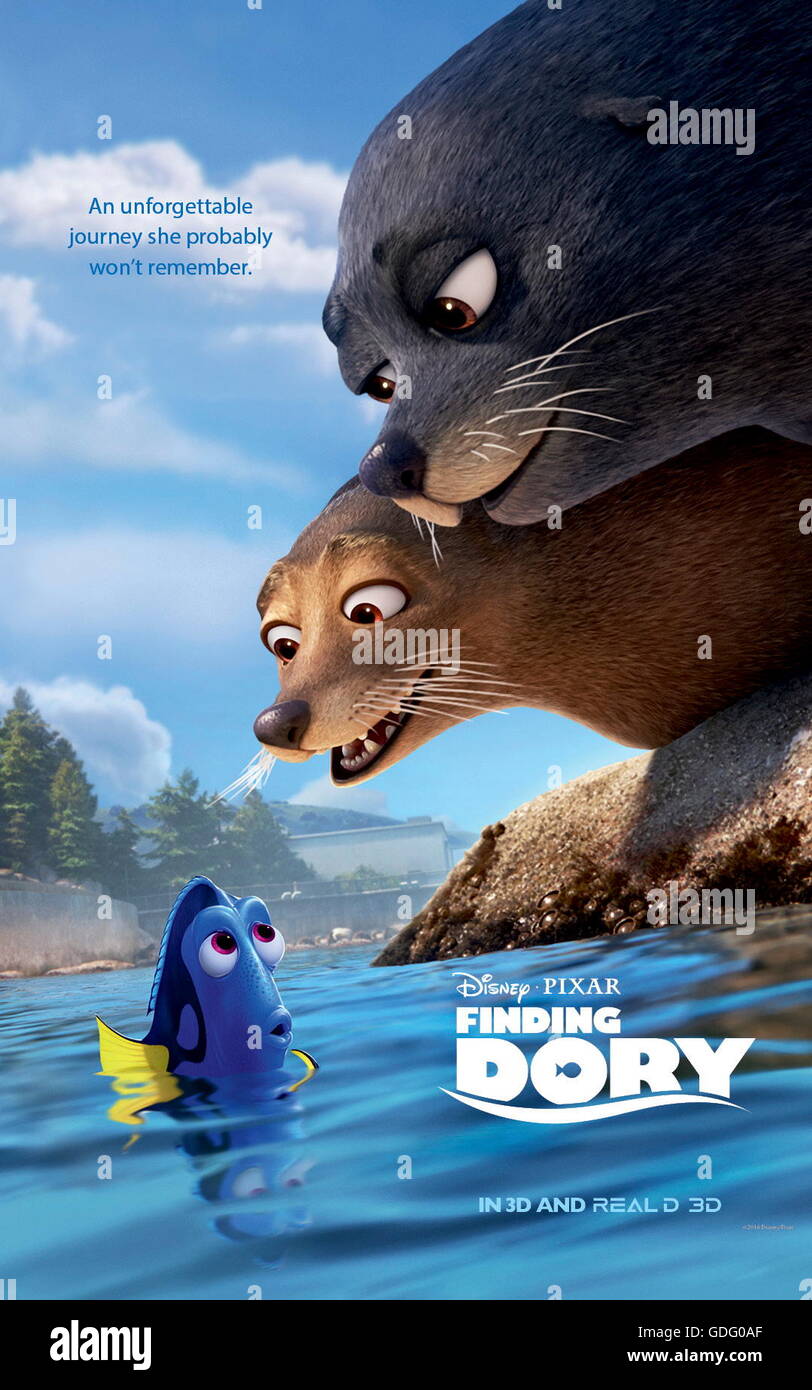Erscheinungsdatum: 17. Juni 2016 Titel: Suche nach Dory STUDIO: Pixar Animation DIRECTOR: Andrew Stanton, Angus MacLane PLOT: freundlich aber vergesslich blue Tang Fisch vereint mit ihren lieben und jeder lernt ein paar Dinge über die wahre Bedeutung der Familie auf dem Weg. Darsteller: Ellen DeGeneres, Albert Brooks, Ed O'Neill (Credit: C Pixar/Unterhaltung Bilder /) Stockfoto