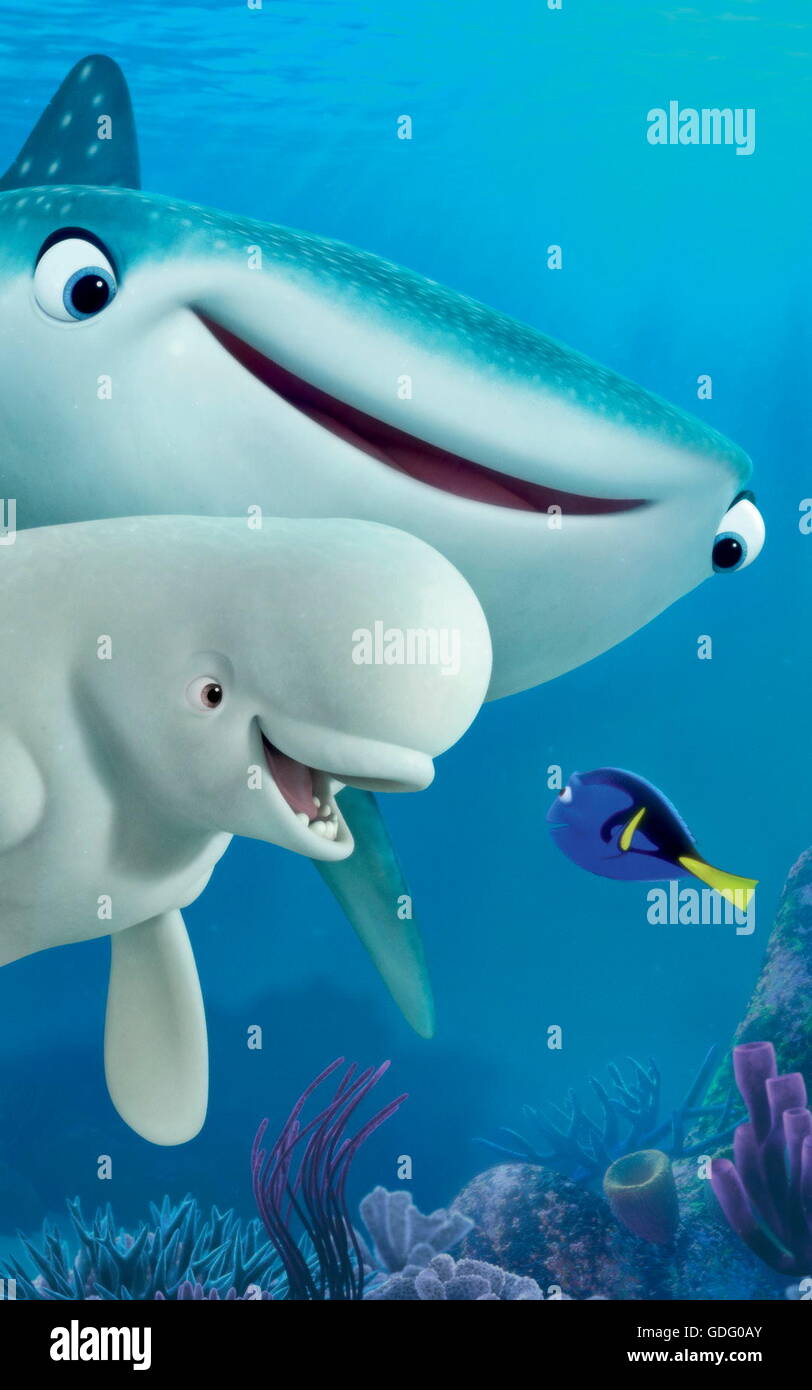 Erscheinungsdatum: 17. Juni 2016 Titel: Suche nach Dory STUDIO: Pixar Animation DIRECTOR: Andrew Stanton, Angus MacLane PLOT: freundlich aber vergesslich blue Tang Fisch vereint mit ihren lieben und jeder lernt ein paar Dinge über die wahre Bedeutung der Familie auf dem Weg. Darsteller: Ellen DeGeneres, Albert Brooks, Ed O'Neill (Credit: C Pixar/Unterhaltung Bilder /) Stockfoto