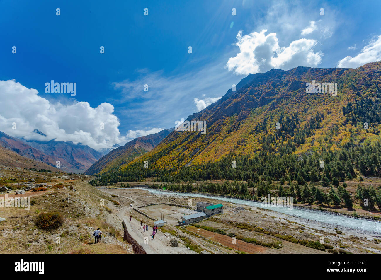 Chitkul (Himachal Pradesh, Indien) Stockfoto