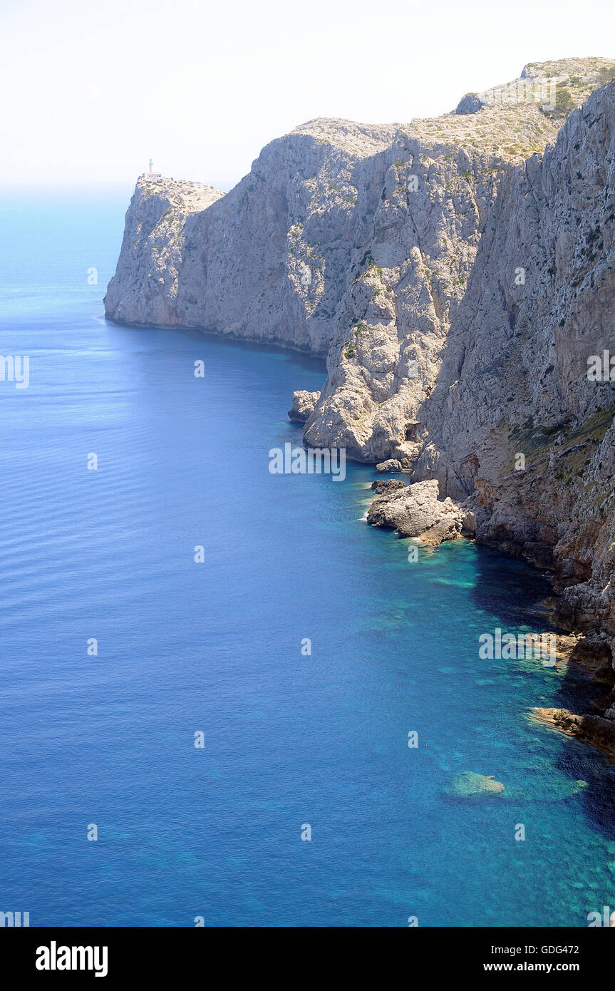 Klippen in der Nähe von Cap Formentor, Mallorca, Balearen Stockfoto