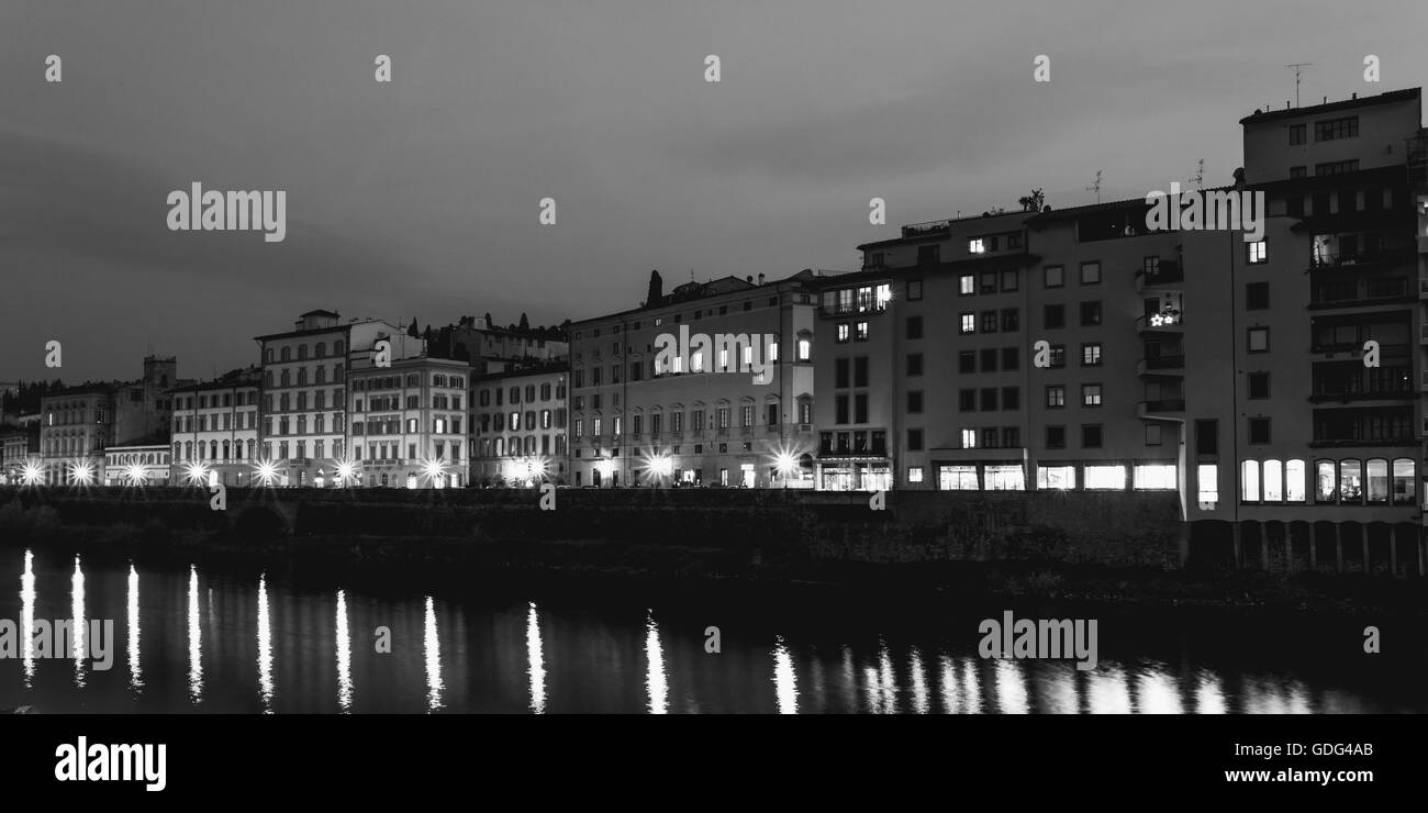 Stadt von Florenz leicht Stockfoto