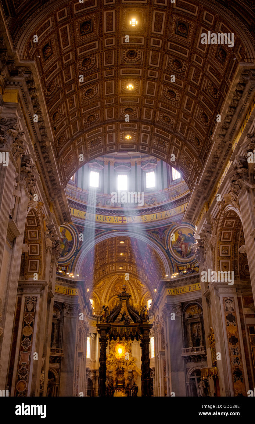 St. Peter Basilika, Vatikanstadt, Rom, Italien Stockfoto