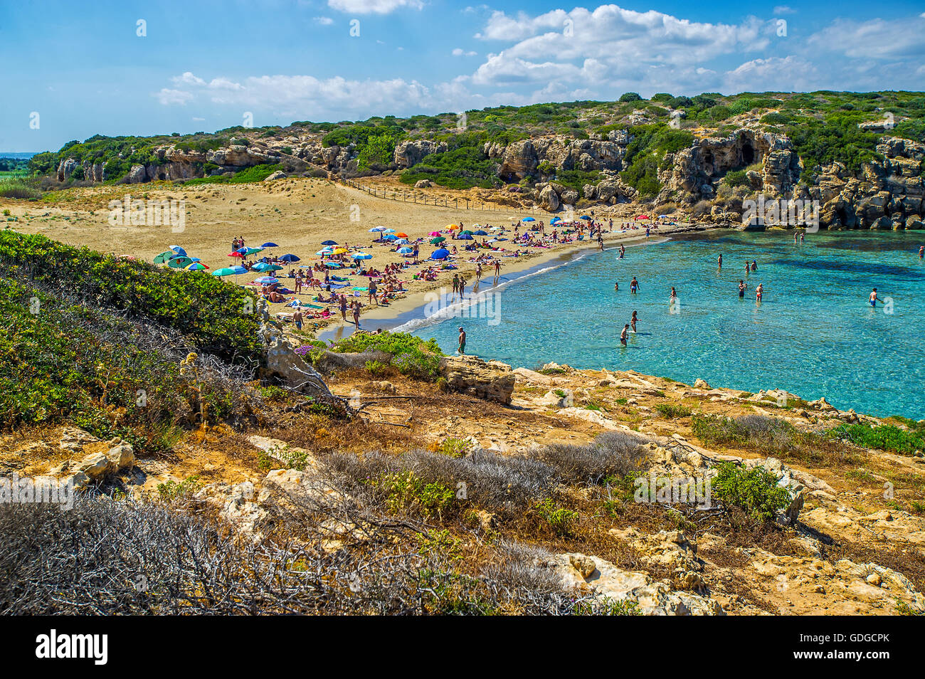 Italien-Sizilien - orientierten Natur Reserve Wildlife Oasis Vendicari - Cala Mosche Stockfoto