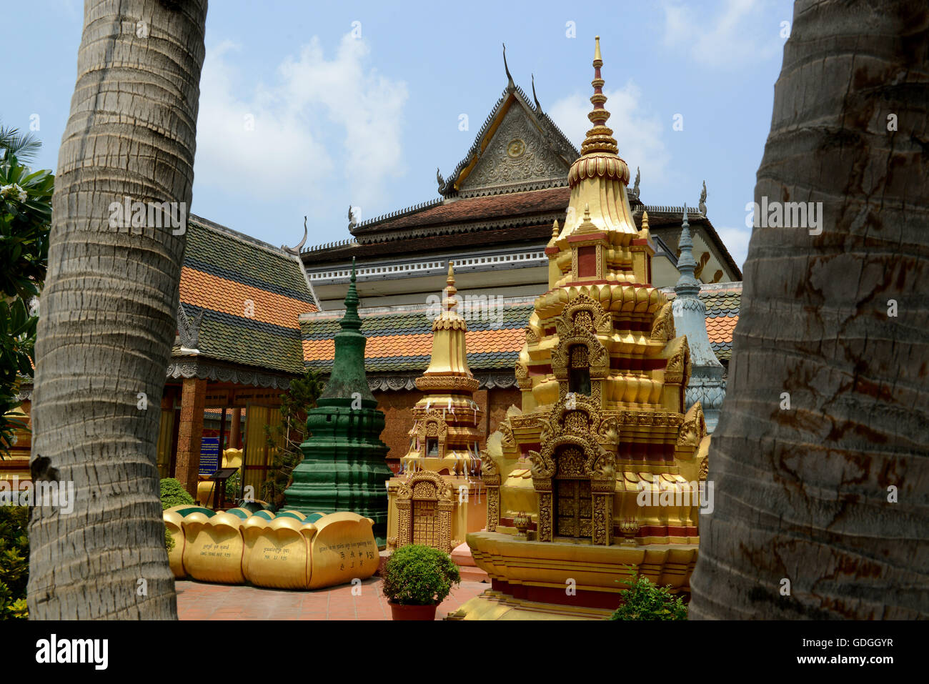 Der Wat Bo in der Innenstadt von Siem Riep Neat Ankro Wat Tempel im Westen Kambodschas. Stockfoto