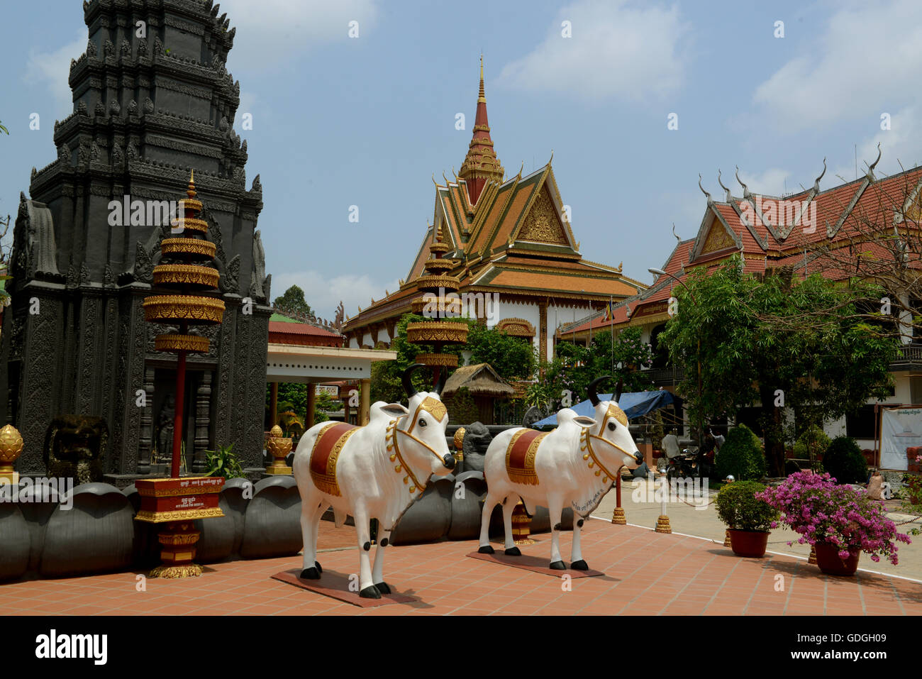 Der Wat Bo in der Innenstadt von Siem Riep Neat Ankro Wat Tempel im Westen Kambodschas. Stockfoto