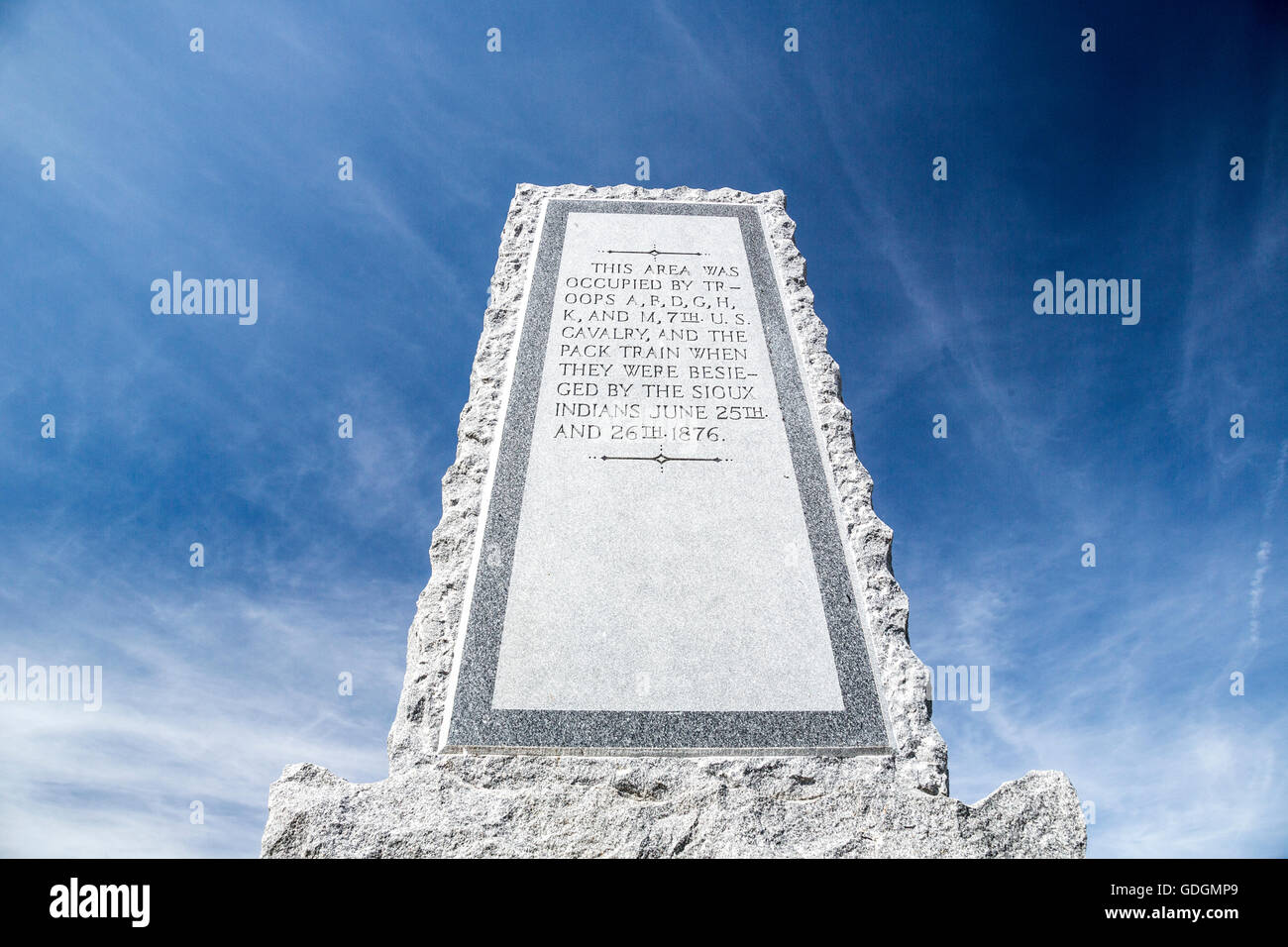 US-Soldatenfriedhof am Little Bighorn Montana uns Stockfoto