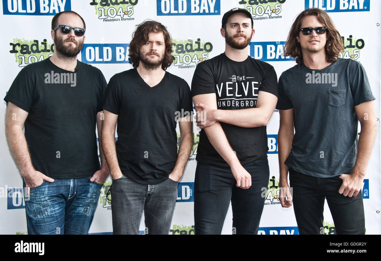 Philadelphia, PA, USA. 10. Juli 2016. Alternative-Rock-Band Schallplattenerfolge darstellen auf Radio 104,5 Block Party am Festival Pier. Stockfoto