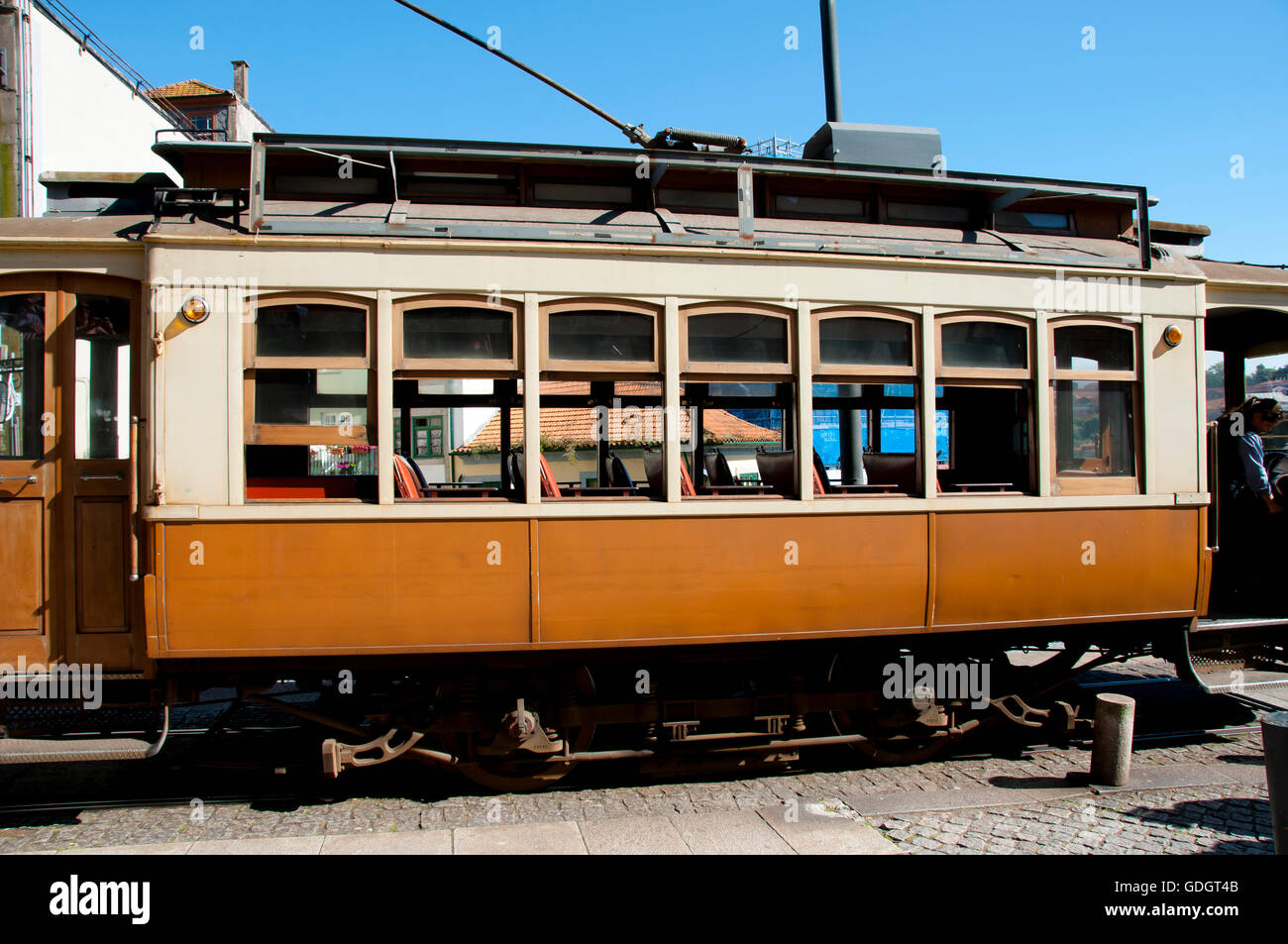 Straßenbahn - Porto - Portugal Stockfoto